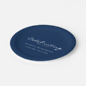 Viering van het leven Elegant Script Begrafenisbla Papieren Bordje (Gekanteld)