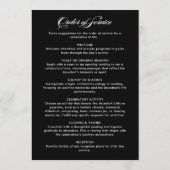 Viering van het leven Elegant Script Foto Begrafen Programmakaart (Achterkant)