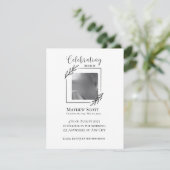 Viering van het leven elegante begrafenisuitnodigi (Staand voorkant)