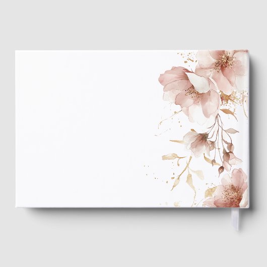 "Viering van het leven" Elegante Bloemenbegrafenis Gastenboek (Achterkant)