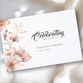 "Viering van het leven" Elegante Bloemenbegrafenis Gastenboek