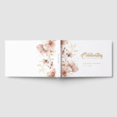 "Viering van het leven" Elegante Bloemenbegrafenis Gastenboek (Volledig)