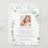 Viering van het leven Eucalyptus Funeral Foto's Kaart (Voorkant)