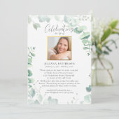 Viering van het leven Eucalyptus Funeral Foto's Kaart (Staand voorkant)