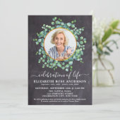 Viering van het leven Eucalyptusfoto laat begrafen Kaart (Staand voorkant)