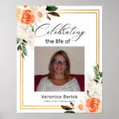 Viering van het leven Floral Woman begrafenis Poster (Voorkant)