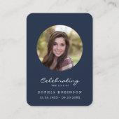 Viering van het leven Foto begrafenis Blue Prayer  Visitekaartje (Voorkant)