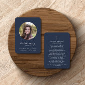 Viering van het leven Foto begrafenis Blue Prayer  Visitekaartje