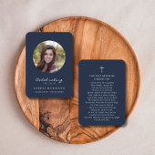 Viering van het leven Foto begrafenis Blue Prayer  Visitekaartje