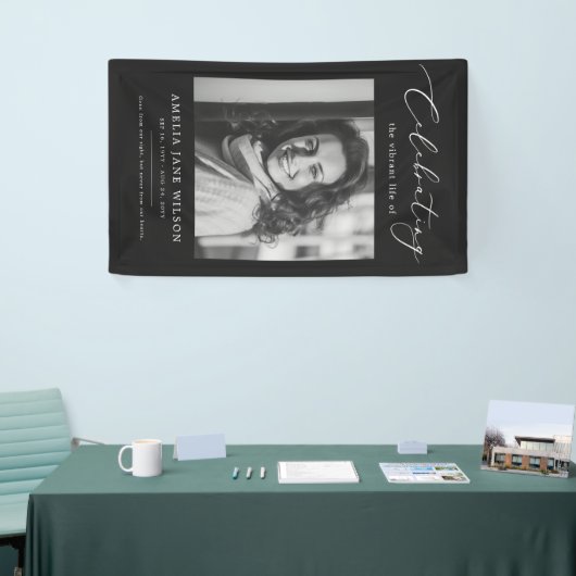 Viering van het leven Foto begrafenisdienst Spandoek (Beurs)