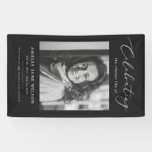 Viering van het leven Foto begrafenisdienst Spandoek (Horizontaal)