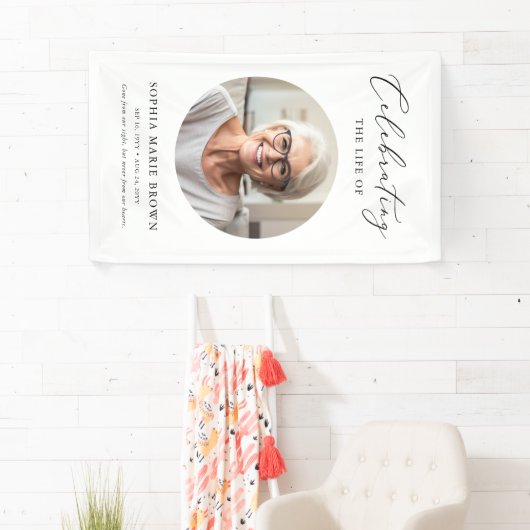 Viering van het leven Foto begrafenisdienst Spandoek (Insitu)