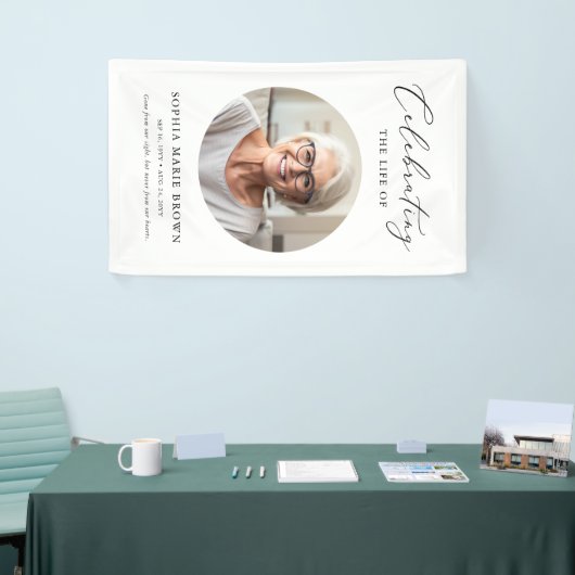 Viering van het leven Foto begrafenisdienst Spandoek (Beurs)