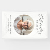 Viering van het leven Foto begrafenisdienst Spandoek (Horizontaal)