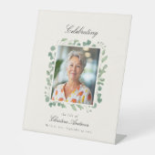 "Viering van het leven" Foto Begrafenismonument Reclamebord Met Voetstuk (Voorkant)