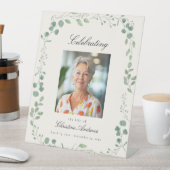 "Viering van het leven" Foto Begrafenismonument Reclamebord Met Voetstuk (Insitu)