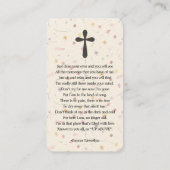 Viering van het leven Foto Bladwijzer Gebed Kaart Visitekaartje (Achterkant)