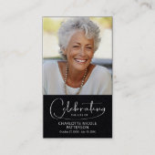 Viering van het leven Foto Bladwijzer Gebed Kaart Visitekaartje (Voorkant)