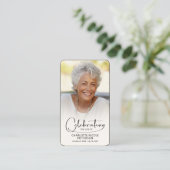 Viering van het leven Foto Bladwijzer Gebed Kaart Visitekaartje (Staand voorkant)