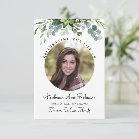 Viering van het leven Foto Bloemengebed Kaart (Staand voorkant)