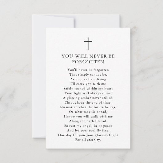 Viering van het leven Foto Bloemengebed Kaart (Achterkant)