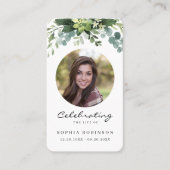 Viering van het leven Foto Bloemengebed Kaart Visitekaartje (Voorkant)