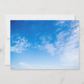 Viering van het leven Foto Blue Sky Begrafenis Kaart (Achterkant)