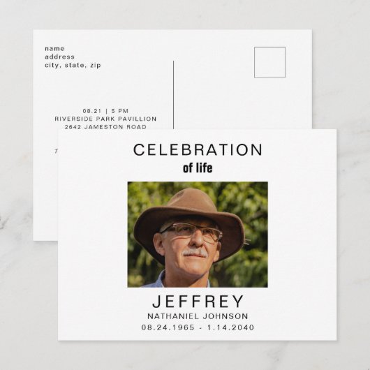 Viering van het leven Foto Briefkaart (Voorkant / Achterkant)