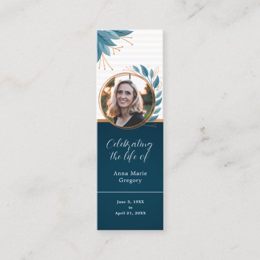 Viering van het Leven Foto Brons Bladwijzer Mini Visitekaartje (Voorkant)