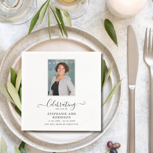 Viering van het leven Foto Eenvoudig Modern Servet