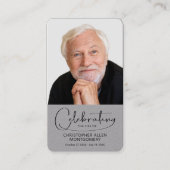 Viering van het leven Foto Gebed Kaart Visitekaartje (Voorkant)