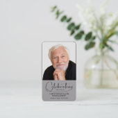 Viering van het leven Foto Gebed Kaart Visitekaartje (Staand voorkant)