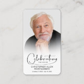 Viering van het leven Foto Gebed Kaart Visitekaartje (Voorkant)