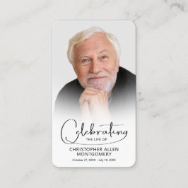Viering van het leven Foto Gebed Kaart Visitekaartje