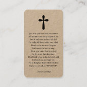 Viering van het leven Foto Gebed Kaart Visitekaartje (Achterkant)