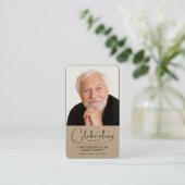 Viering van het leven Foto Gebed Kaart Visitekaartje (Staand voorkant)