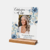 Viering van het leven Foto Memorial Acryl Teken Acryl Bord (Hoek)