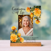 Viering van het leven Foto Memorial Acryl Teken Acryl Bord (Neutraal)