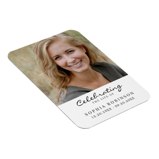 Viering van het leven Foto Memorial Gebed Keepsake Magneet (Rechterzijde)