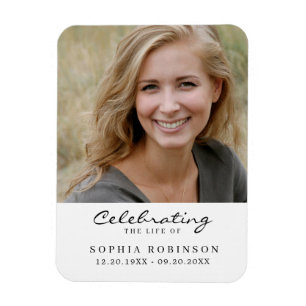 Viering van het leven Foto Memorial Gebed Keepsake Magneet