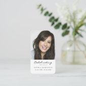 Viering van het leven Foto Memorial Prayer Kaart Visitekaartje (Staand voorkant)