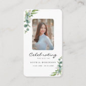 Viering van het leven Foto Memorial Prayer Kaart Visitekaartje (Voorkant)