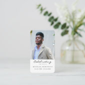 Viering van het leven Foto Memorial Prayer Kaart Visitekaartje (Staand voorkant)