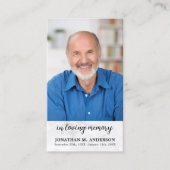 Viering van het leven Foto Memorial Prayer Kaarten Contactkaartje (Voorkant)