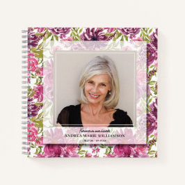 Viering van het leven Foto op Floral Guest Book Notitieboek