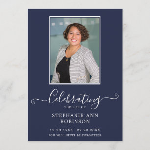 Viering van het leven Foto Orde van de dienst Blau Programmakaart