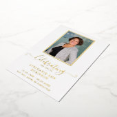 Viering van het Leven Foto Orde van de Dienst Folie Uitnodiging (Gedraaid)