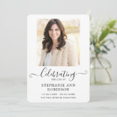 Viering van het Leven Foto Orde van de Dienst Programmakaart (Staand voorkant)