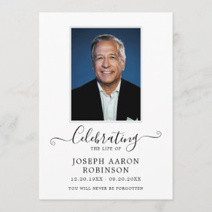 Viering van het Leven Foto Orde van de Dienst Programmakaart