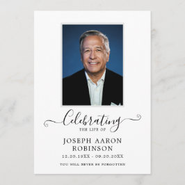 Viering van het Leven Foto Orde van de Dienst Programmakaart